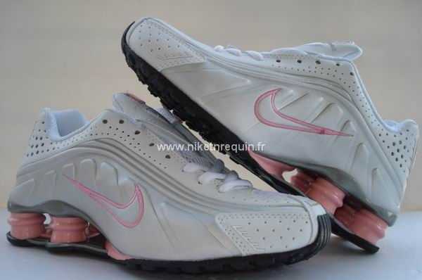 Nike Shox R4 Baskets Courir Blanc Gris